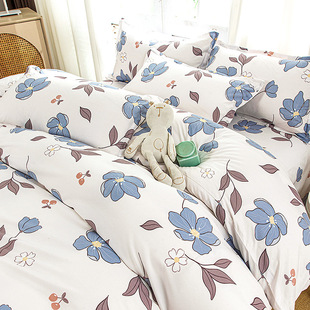 High quality skin-friendly quilt cover single quilt cover single double dormitory bed sheet 1.1/1.5/1.8/2 meters three four piece set