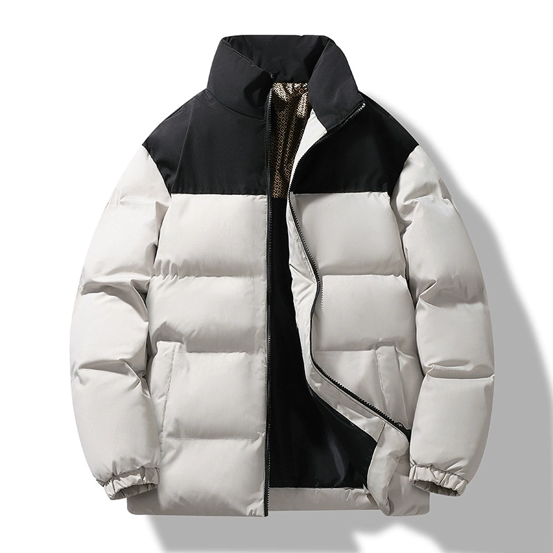 Men's down jacket, thickened warm insulation, high collar, M–5XL