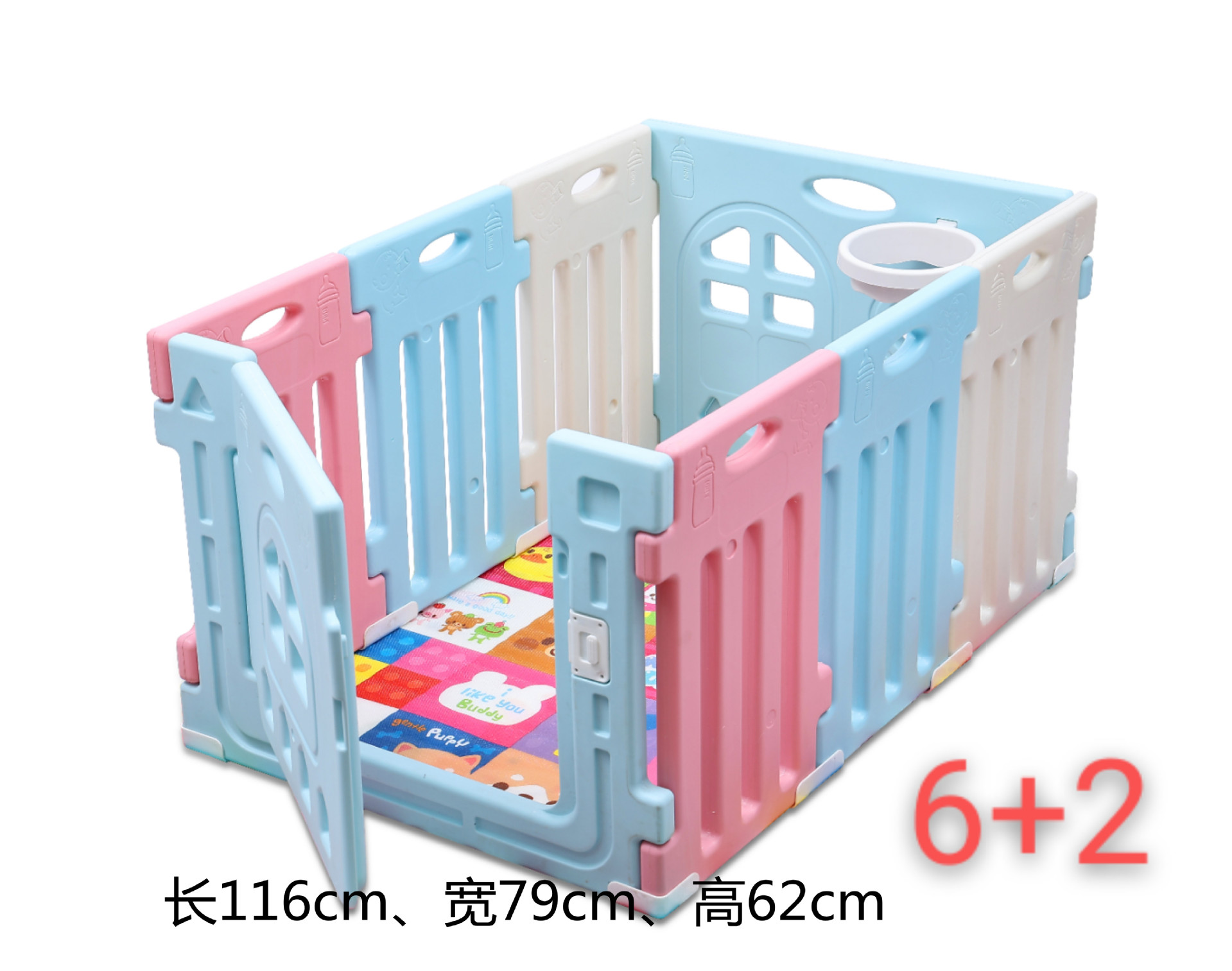 儿童室内游戏宝宝围栏地上围栏游乐场婴儿爬行防护栏步栅栏可代发
