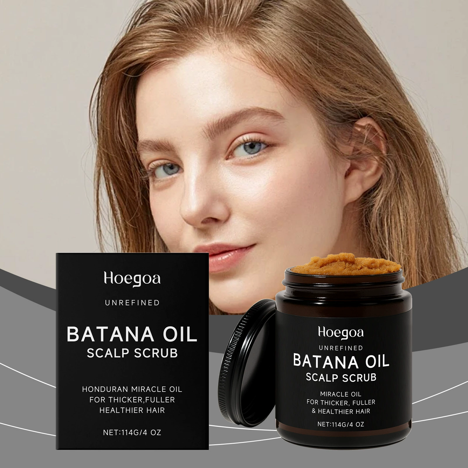 HOEGOA Питательный скраб для кожи головы Нежное очищение Уход за кутикулой Гладкая кожа головы Увлажняющий питательный скраб