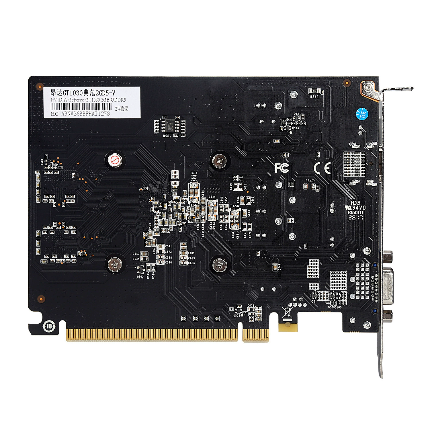 Совместимый видеокарта Onda GT1030 модель 2G DDR5 для игр, независимая графика, настольный ПК, один вентилятор, короткая карта