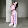 撞色连帽直筒爆款卫衣