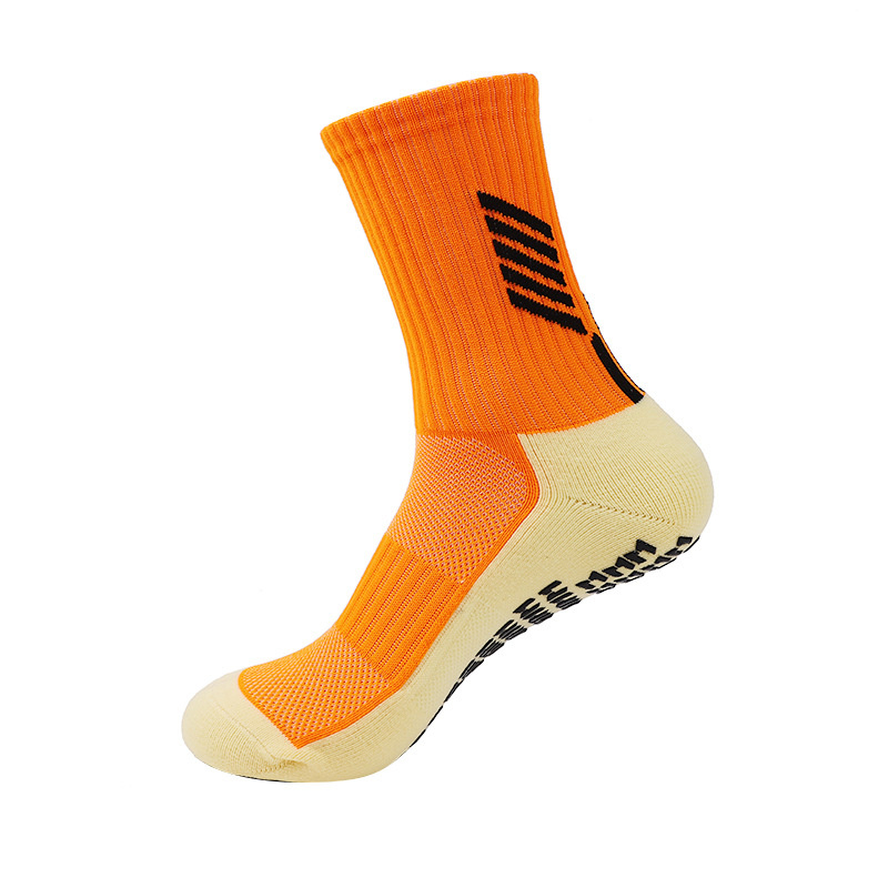 Calcetines de fútbol de media caña unisex para entrenamiento/competición, suela de toalla reforzada，antideslizantes