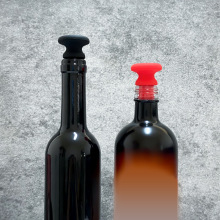 食品级硅胶红酒塞密封家用调味瓶盖圆头多色酒瓶塞子保鲜香槟酒塞