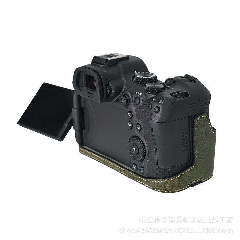 (2개) 캐논 R5 | R6II 2 세대 LITCHI 패턴 마그네틱 베이스는 V303 어깨 끈과 일치 할 수 있습니다