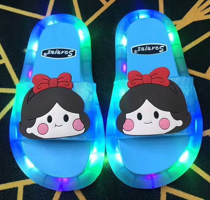 Zapatillas para niños Zapatillas luminosas Zapatillas de moda de dibujos animados Zapatillas de unicornio Unicorn Cruz espejo