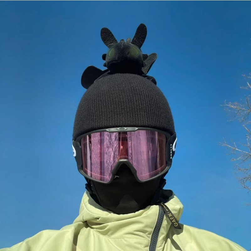 玲娜贝儿滑雪头盔帽套单双板电瓶车雪盔罩女可爱儿童耳朵装饰玩偶|undefined