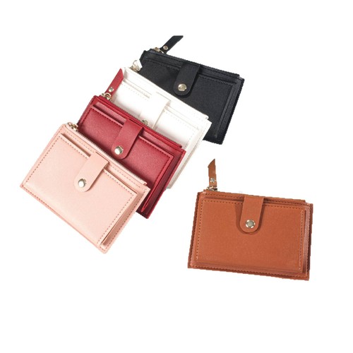 Women's Ultra-Thin Card Holder Crossbody Bag Korean Style Zipper Card Case Candy Color Bus Student Bank Card Holder USD Bag