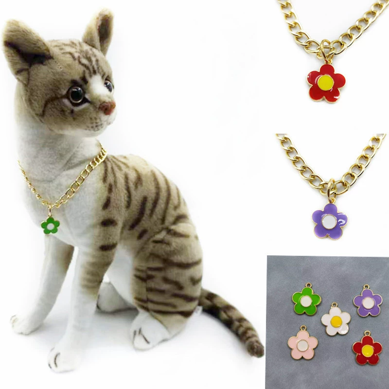 Amazon 2022 Новое металлическое ожерелье для домашних животных Тедди Помери Китти Принцесса Дейзи Кулон Золотое ожерелье