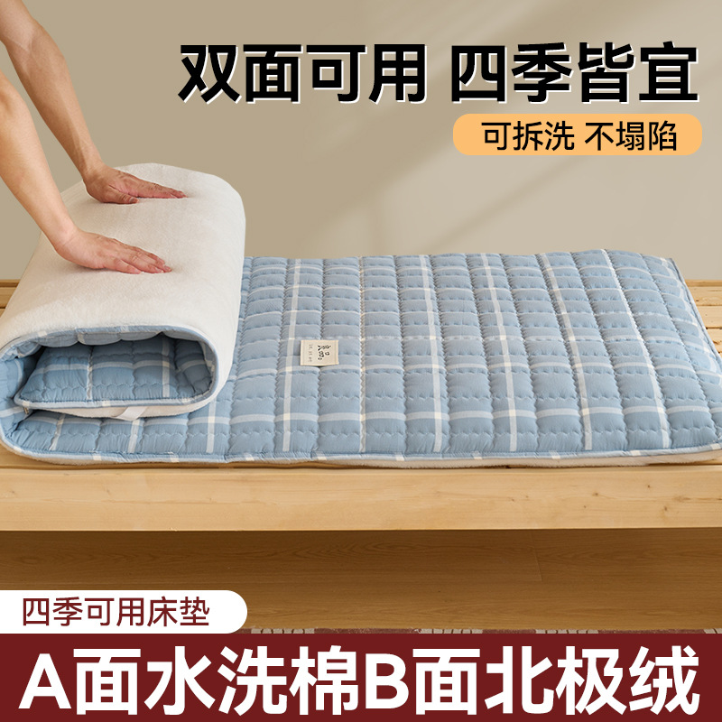 Removable and Washable Cotton Student Mattress Cushioned Dormitory Single 90x 190 Thick Double-sided Available Four Seasons Mattress
