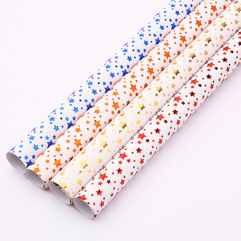 Fábrica directa simple estrella papel de regalo de cumpleaños papel de regalo Amazon caja de regalo papel de embalaje al por mayor