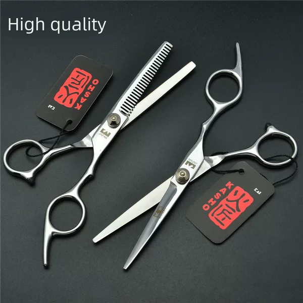 Firesmith 6.0 inch silver screw hairdressing scissors flat cut tooth Scissors barber scissors bangs thin scissors