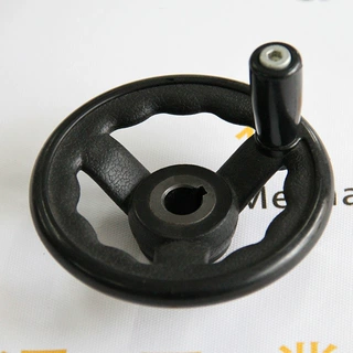 华泽工厂定制塑胶手轮 工业塑料圆轮缘手轮三辐条三根筋机床把手