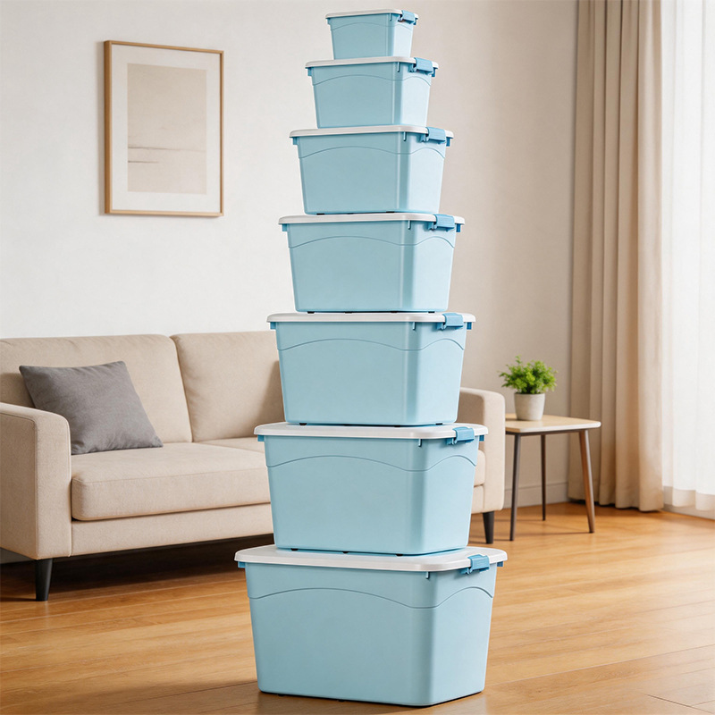 Caja de almacenamiento de edredón grande Caja de almacenamiento de plástico Caja de almacenamiento de juguetes especial Caja de almacenamiento Caja de almacenamiento de acabado de ropa al por mayor image 7
