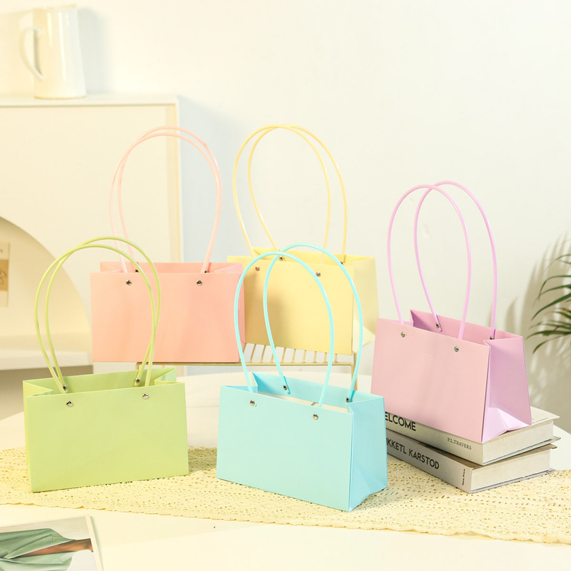 Macaron colorful flower bag gift bag tote bag flower bag