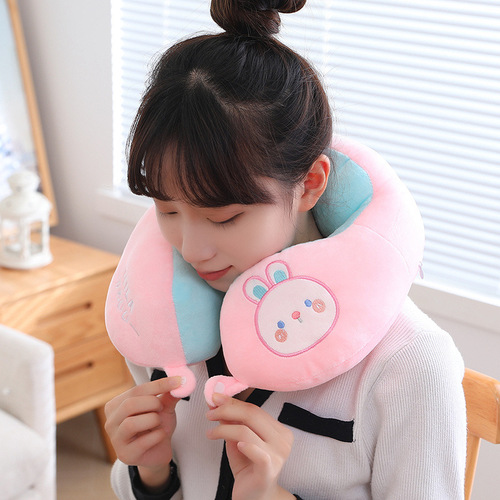 U-shaped pillow neck pillow cartoon airplane travel headrest neck pillow portable car cervical spine pillow for students