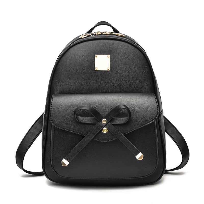 Mochila transfronteriza [Mochila] Superventas 2025 Nueva moda Mochila de tres piezas Gran capacidad Estilo coreano Lazo Bolso de mujer