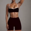 Dark Night Black Shorts Set