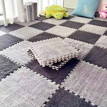 跨境直供简约拼接地垫客厅满铺防滑可清洗地垫家用耐脏宝宝爬爬垫