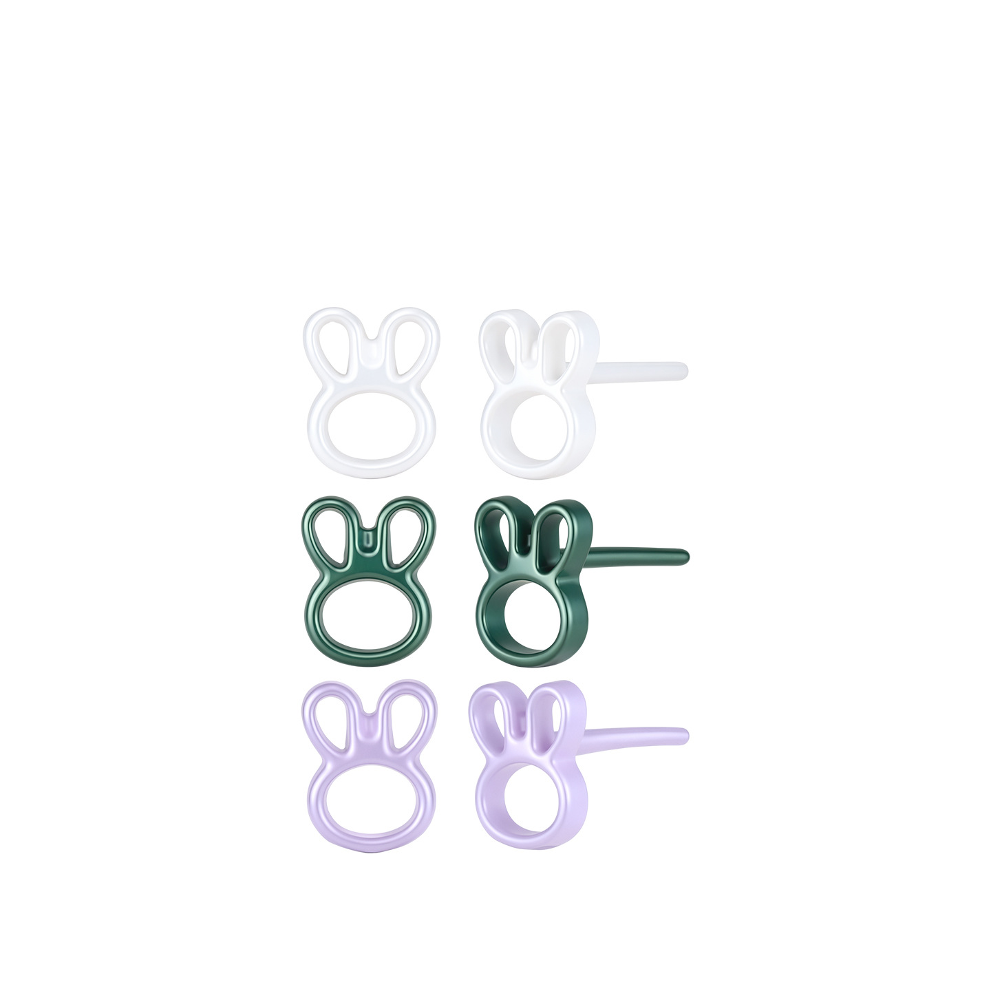 Pendientes de Conejo de Cerámica con Diseño Calado para Mujer image 6