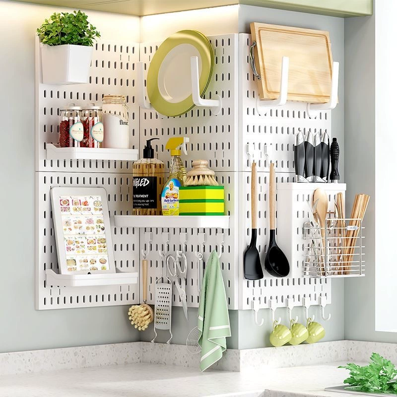 Cave board -free punching the same board wall dormitory kitchen bathroom shelf shelf wall -mounted storage frame partition