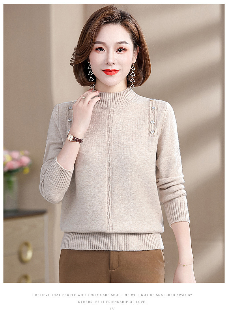E5940 700K ÁO LEN NỮ TAIRYA ÁO LEN MÙA XUÂN THU ĐÔNG TRUNG NIÊN THỜI TRANG NỮ G02 SẢN PHẨM MỚI