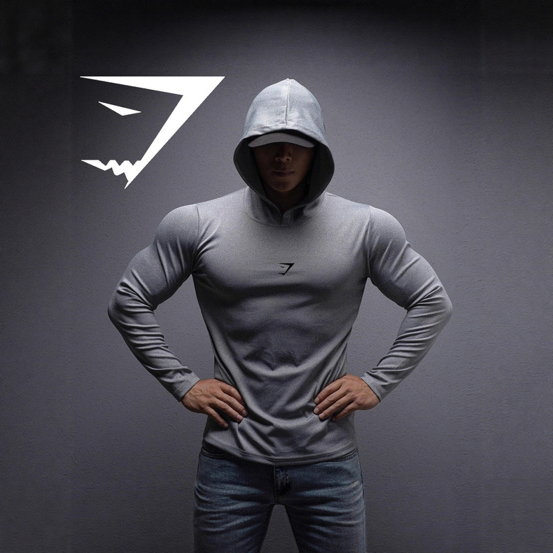 Autumn and Winter High Elastic Fitness Tops Men's New Sports Long-Sleeved Hoodies Muscle Training Sweatshirts Gymshark Autumn and Winter High Elastic Fitness Tops Men's New Sports Long-Sleeved Hoodies Muscle Training Sweatshirts Gymshark