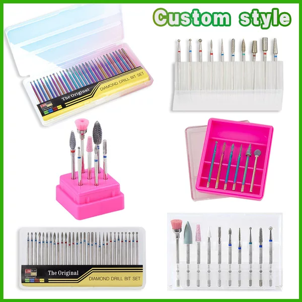 Foreign Trade Nail Art Colorful Diamond Grinding Head Nail Removal Set Nail Surface Grinding and Dead Skin Removal Tool Nail Machine Accessories