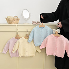 韩版女童开衫毛衣春装新款宝宝针织打底衫婴幼儿百搭洋气百搭外套