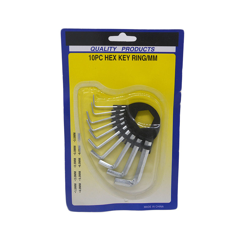 [X] 内六角扳手套装工具六角棒顶丝扳手家用螺丝螺母螺帽扳手批发