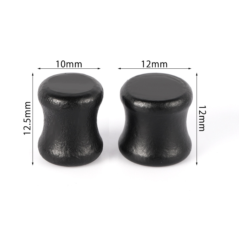 Wooden Waist Drum Ear Expander Black Solid Wood Flat Piercing Ear Gauges detail image 8