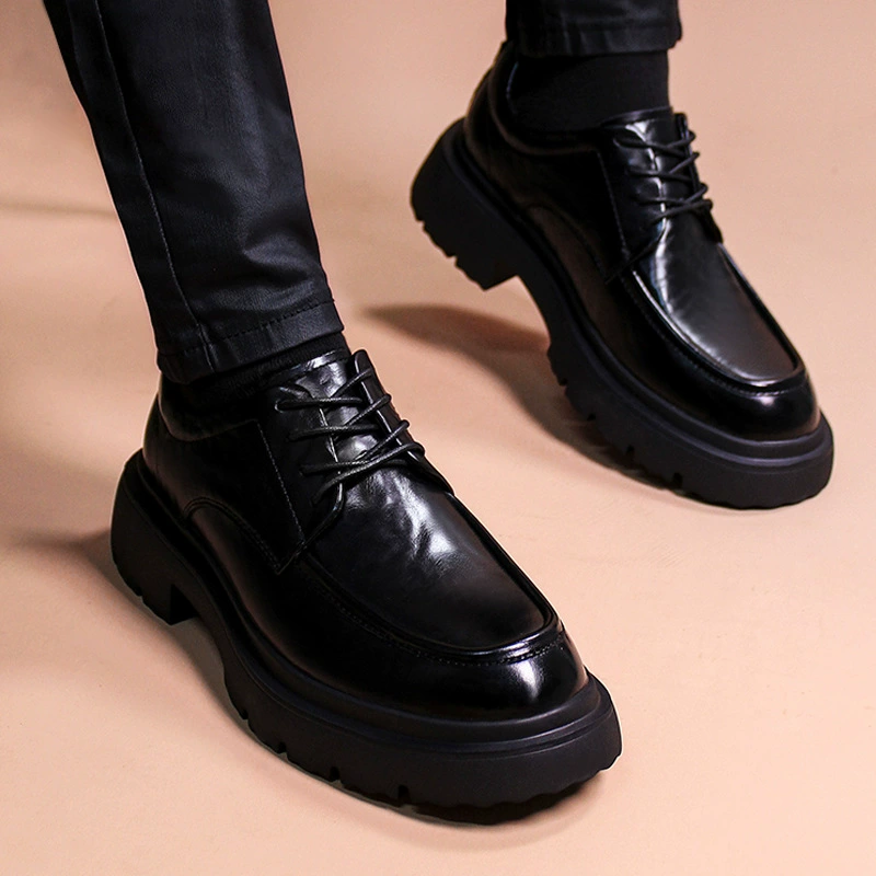 2025 мужская обувь весна кожаная молодежная дикая шнуровка