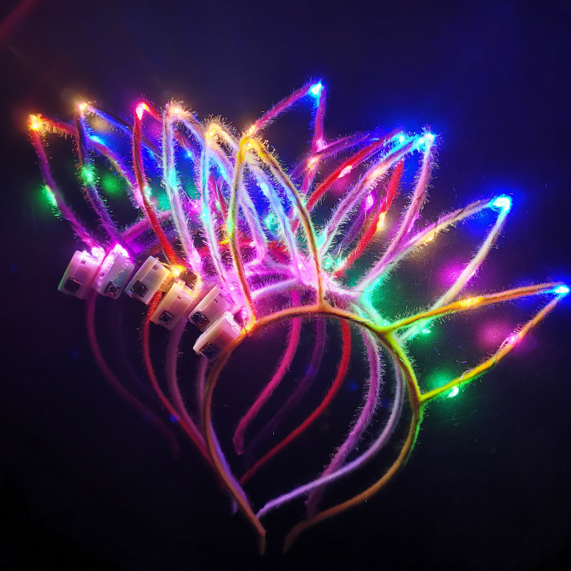 Barra de luz Concierto Estrella de cinco puntas Estrella brillante Diadema luminosa azul Barra de luz intermitente Accesorios de apoyo para la fiesta