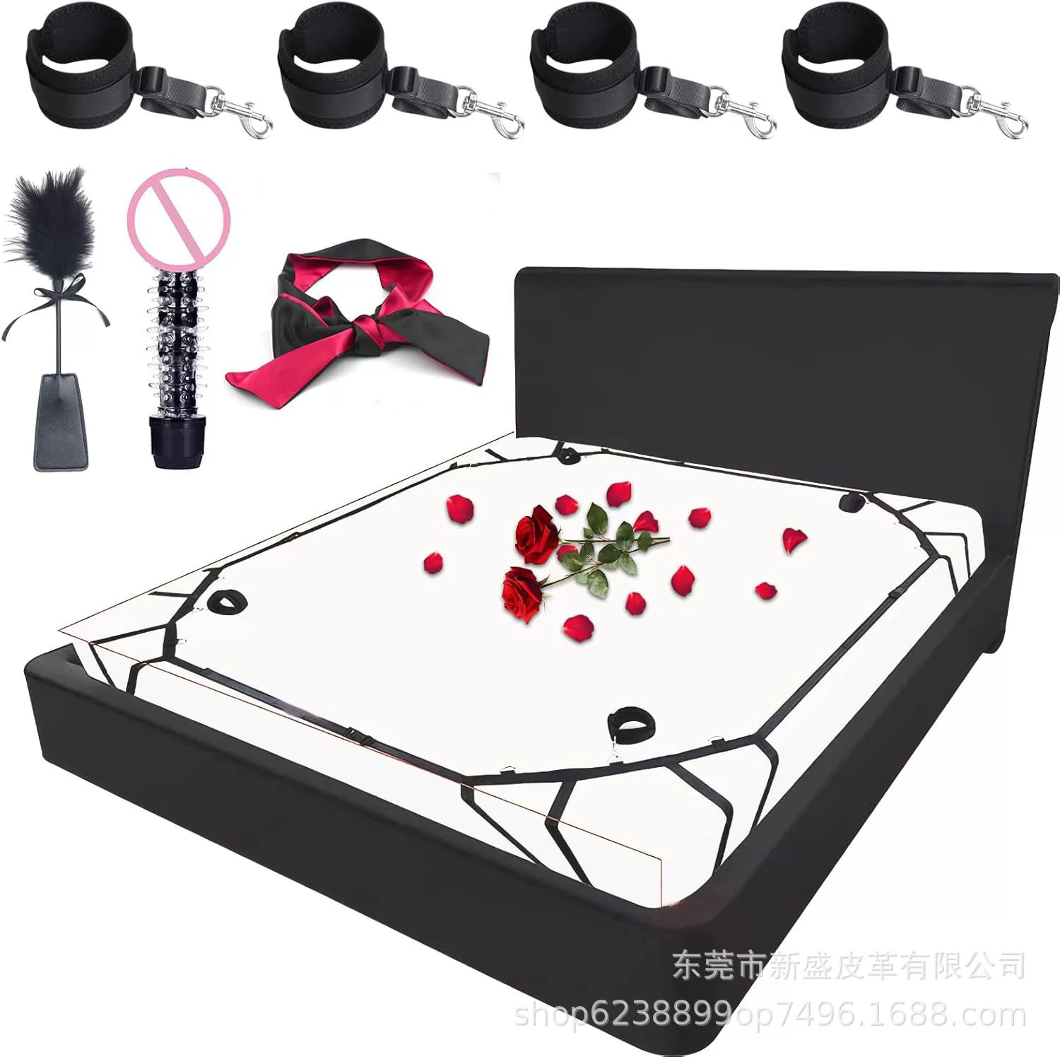 Оптовые фабричные ремни для кровати в виде паутины, SM-ремни для кровати, женские тренировочные перьевые ракетки, игрушки из шелка и атласа.