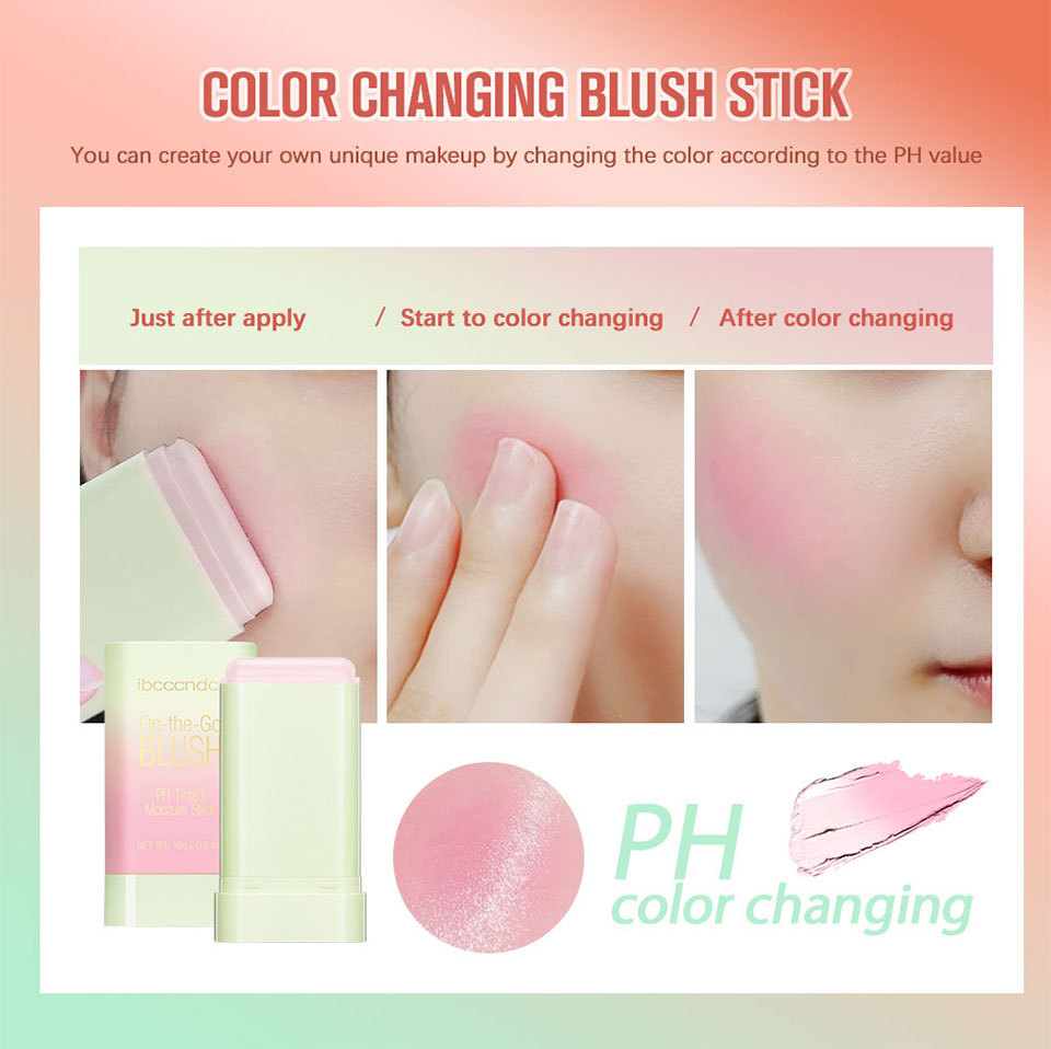 ibcccndc Color-changing Rotating Blush Cream Contouring Blush Cream Natural Nude Makeup Matte Blush Stick Item Picture