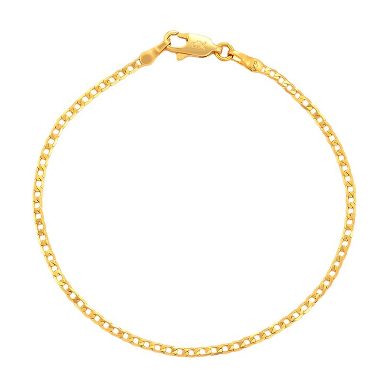 Pulsera con eslabones entrelazados – estilo minimalista chapado en oro, diseño japonés-coreano
