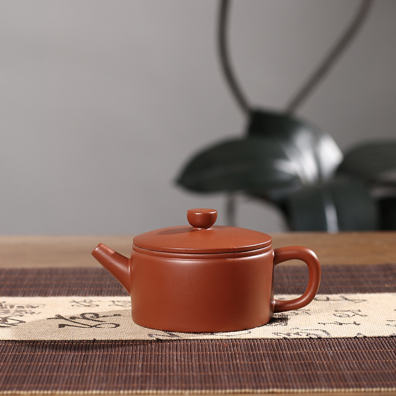 Chaozhou Kung Fu Tea Hand-Pulled Pot, Zhu Ni Flat Hanwa Large Mouth Tea Brewing Pottery Pot, Three-Cup Kung Fu Tea Pot, Zhu Ni Handmade Pot Chaozhou Kung Fu Tea Hand-Pulled Pot, Zhu Ni Flat Hanwa Large Mouth Tea Brewing Pottery Pot, Three-Cup Kung Fu Tea Pot, Zhu Ni Handmade Pot