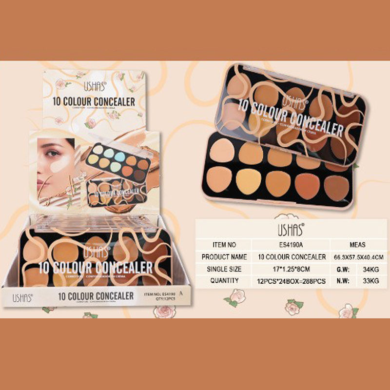 (caja de exhibición) USHAS Transfronterizo 10 color concelador ES4190A