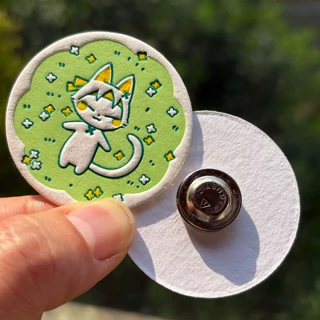 棉纸徽章定制活版印刷异形小批量环保纸质冰箱贴二次元饭圈胸针