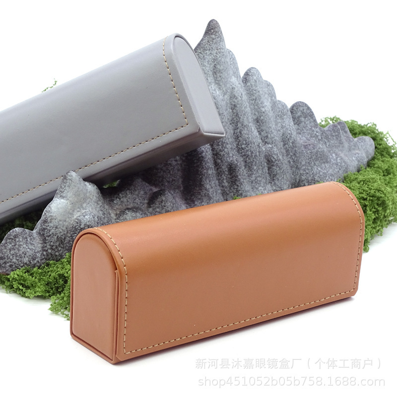 新しいメガネケース PU 手作りサングラスサングラスケースハイエンドレトロ近視シンプルなポータブルメガネ収納ボックス|undefined
