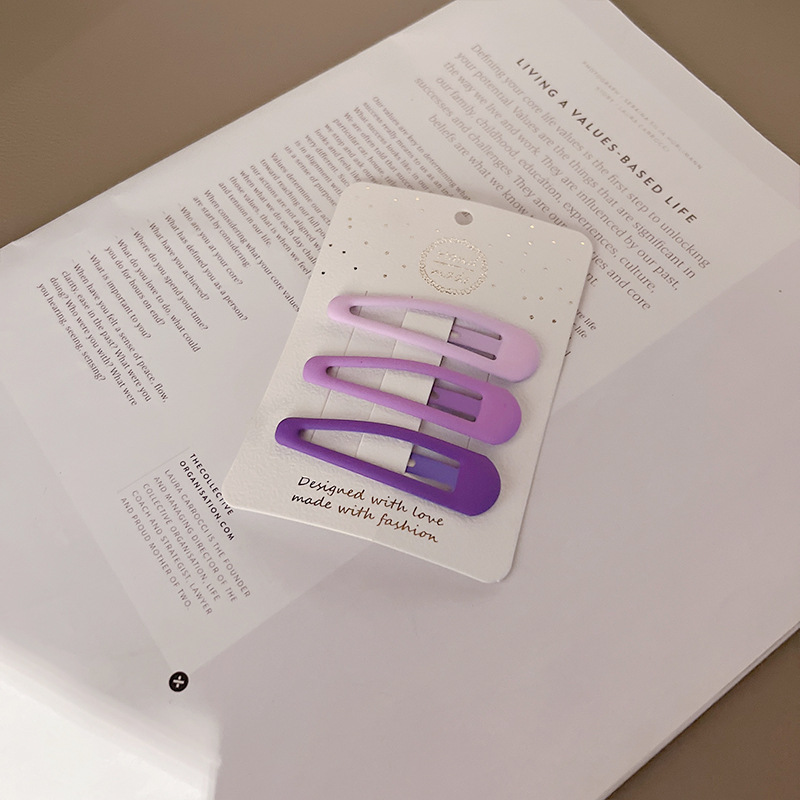 Nuevo clip helado de horquilla azul púrpura de niña horquilla rota clip BB de color degradado de estrella de cinco puntas de niña