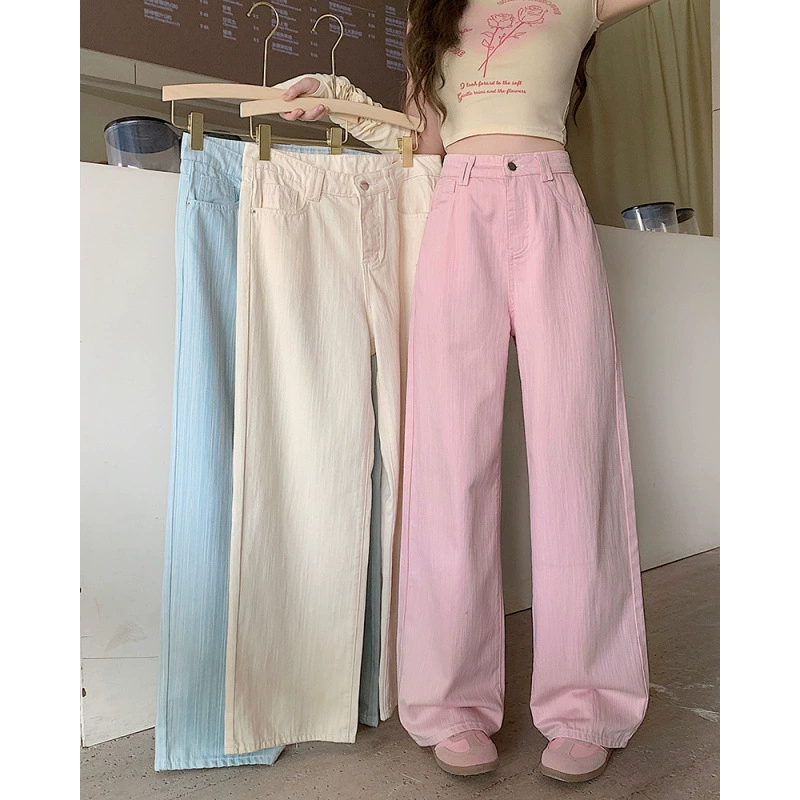 Spring fitted trousers, jeans, plus size, loose fit
