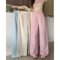 Spring fitted trousers, jeans, plus size, loose fit