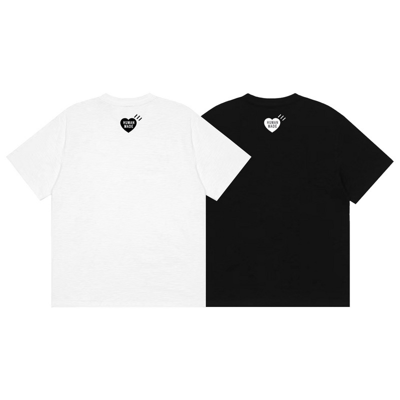 HUMAN MADE T-shirt a maniche corte in cotone con zolfo fine per uomo e donna, maglietta a maniche corte di marca alla moda_voghion.com