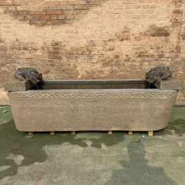 仿古做旧老石槽农村庭院流水摆件青石石雕花石槽民间老物件鱼缸