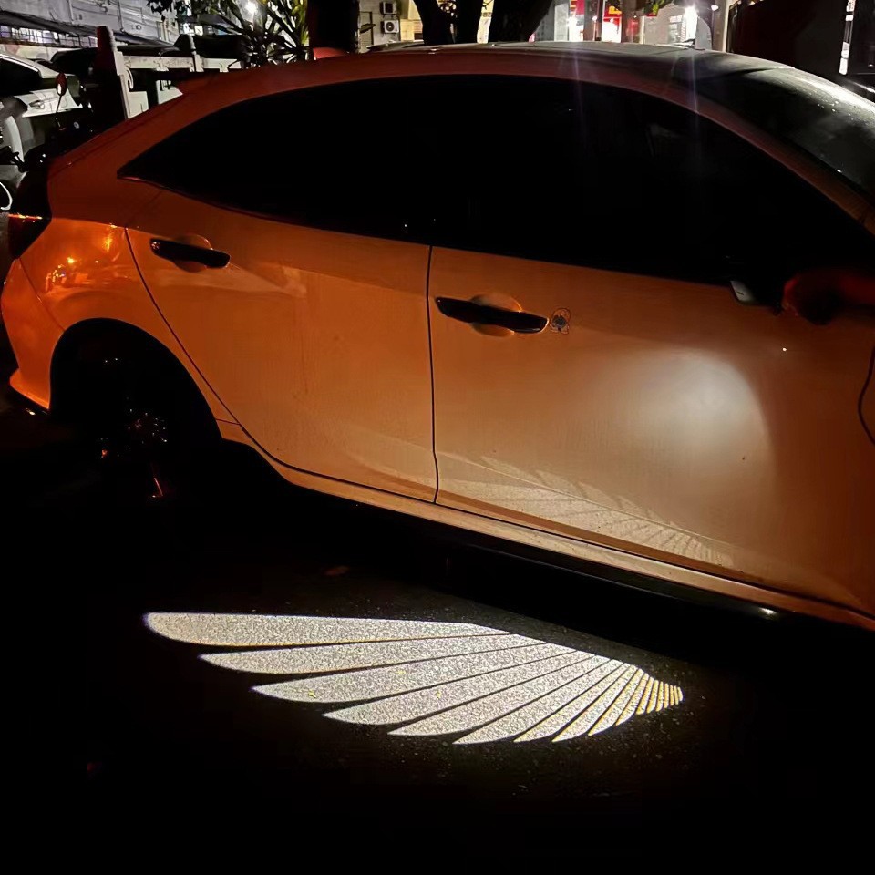 Espejo retrovisor del coche Bienvenido luz Ángel ala alfombra lámpara adecuada para bmw audi Toyota Tesla lámpara de proyección