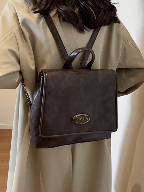 2024 New Large Capacity Bag Fashionable Retro Backpack Women's Handheld Korean Edition Book Bag Advanced Outgoing Backpack_voghion.com