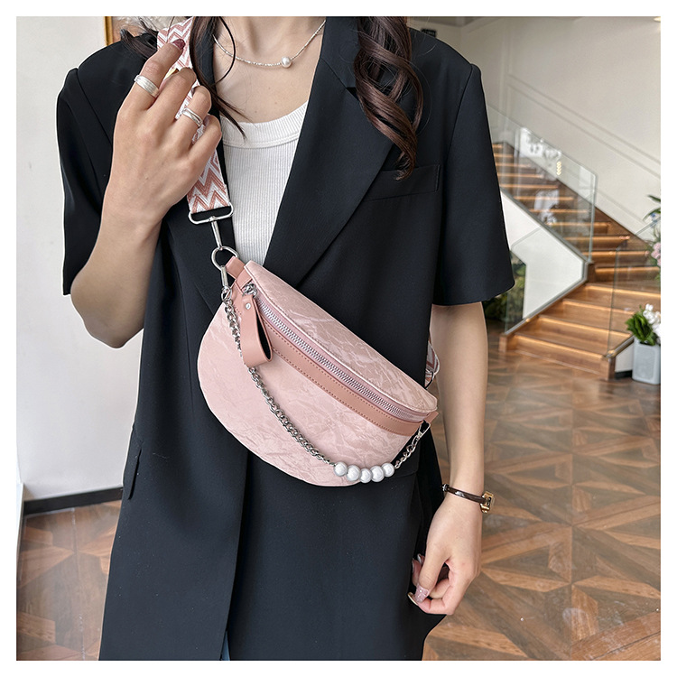 750g Weight Nylon Lining Material Zipper Closure Type Single Shoulder Strap Strap Type Crossbody Bag Bags Type Casual, Holiday Occasion Pu Leather Material Solid Color Pattern All Seasons Season Women's Gender Vintage Style, Streetwear Style Dumpling Shape Shape Medium Size Women's Vintage Style Streetwear Solid Color Pu Leather Waist Bags 12
