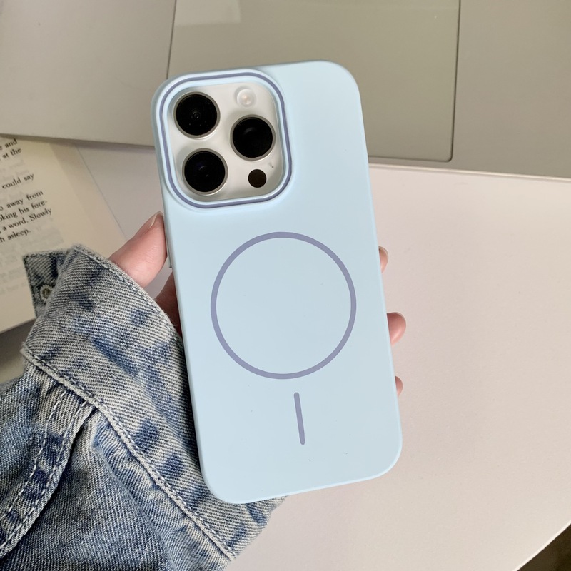 简约磨砂适用iPhone16pro手机壳肤感细圈磁吸苹果15pro防摔保护套|undefined