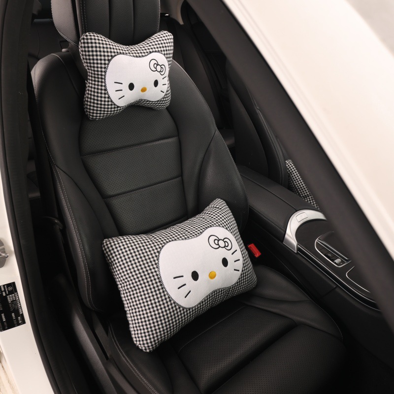 Creative In-Car Neck Pillow, Car Headrest Pillow for Women, Cute Kt Neck Support Pillow for Car Seat